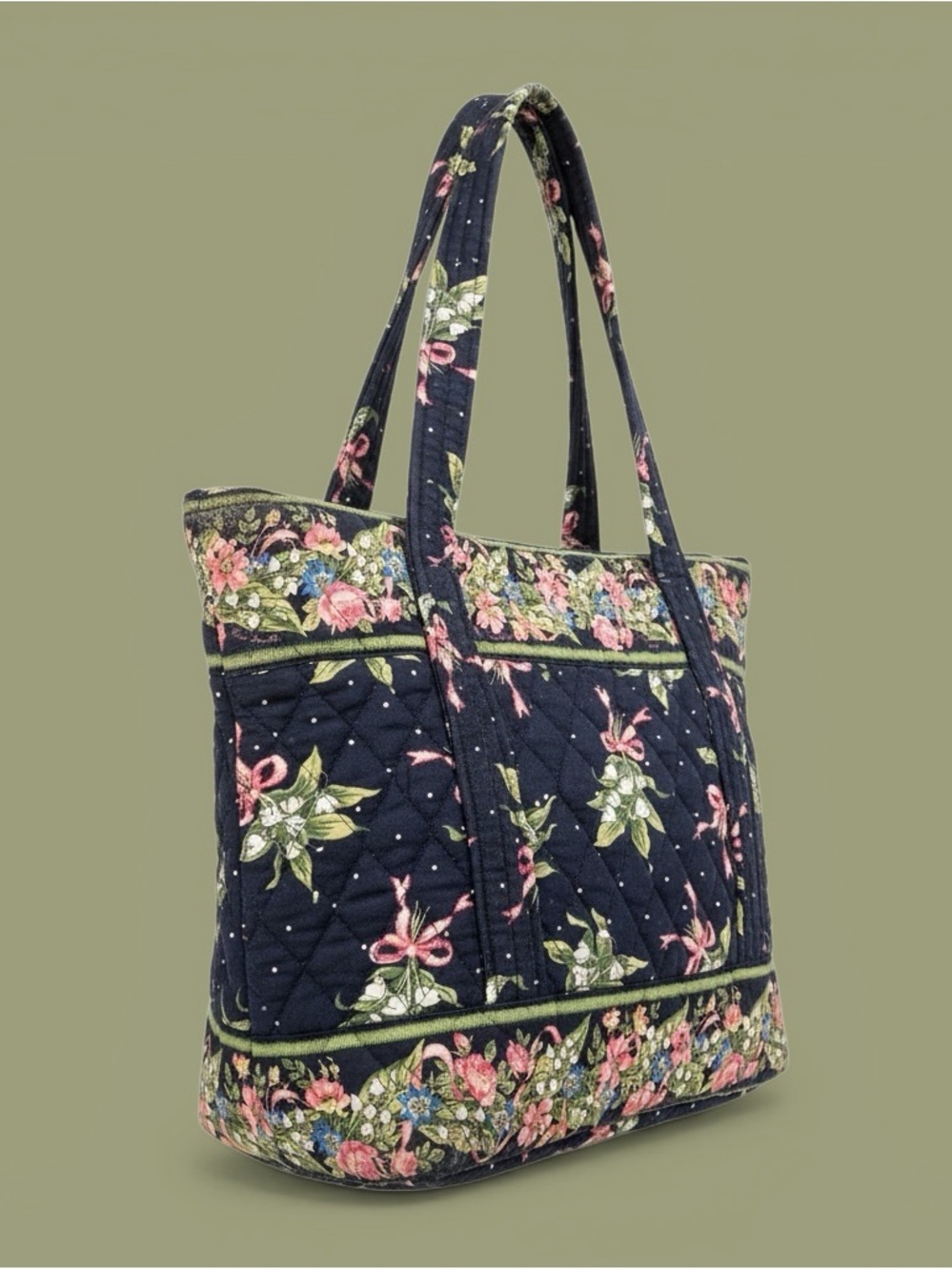 Vera Bradley Navy Quilted Floral Tote (New Hope)